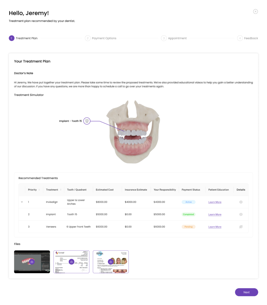 Smilepass Software: Dental Treatment Planning